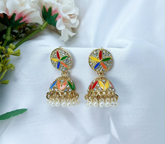 Elegant Multicolour Jhumkaas - Essentique