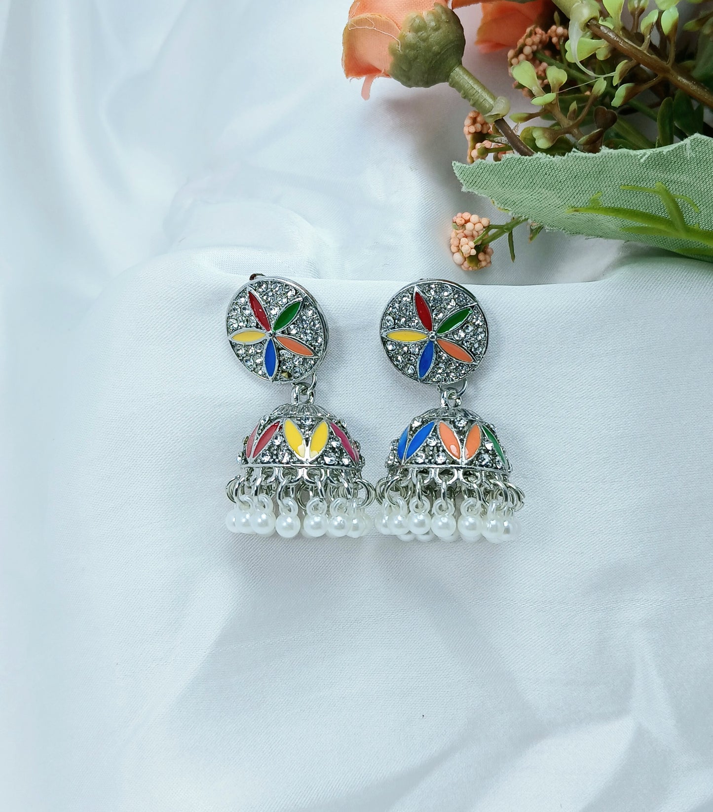 Elegant Multicolour Jhumkaas - Essentique