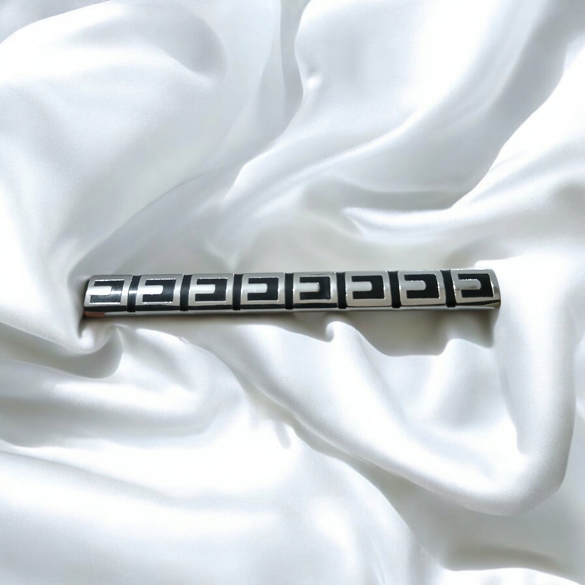 Silver Tie Pins with Black Mat Base in 5 Designs - Essentique