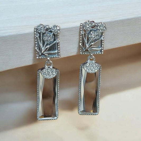 Classy Glassy Long Earrings - Essentique