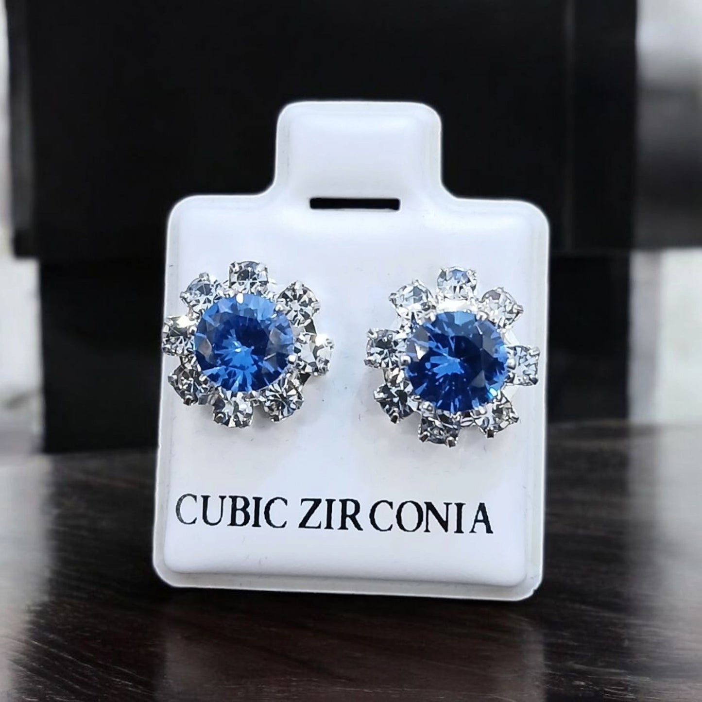 Silver Round Cubic Zirconia Tops available in 6 colors