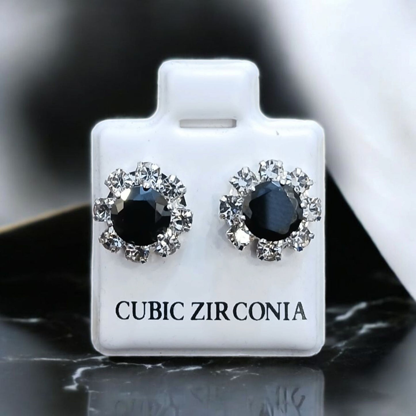 Silver Round Cubic Zirconia Tops available in 6 colors