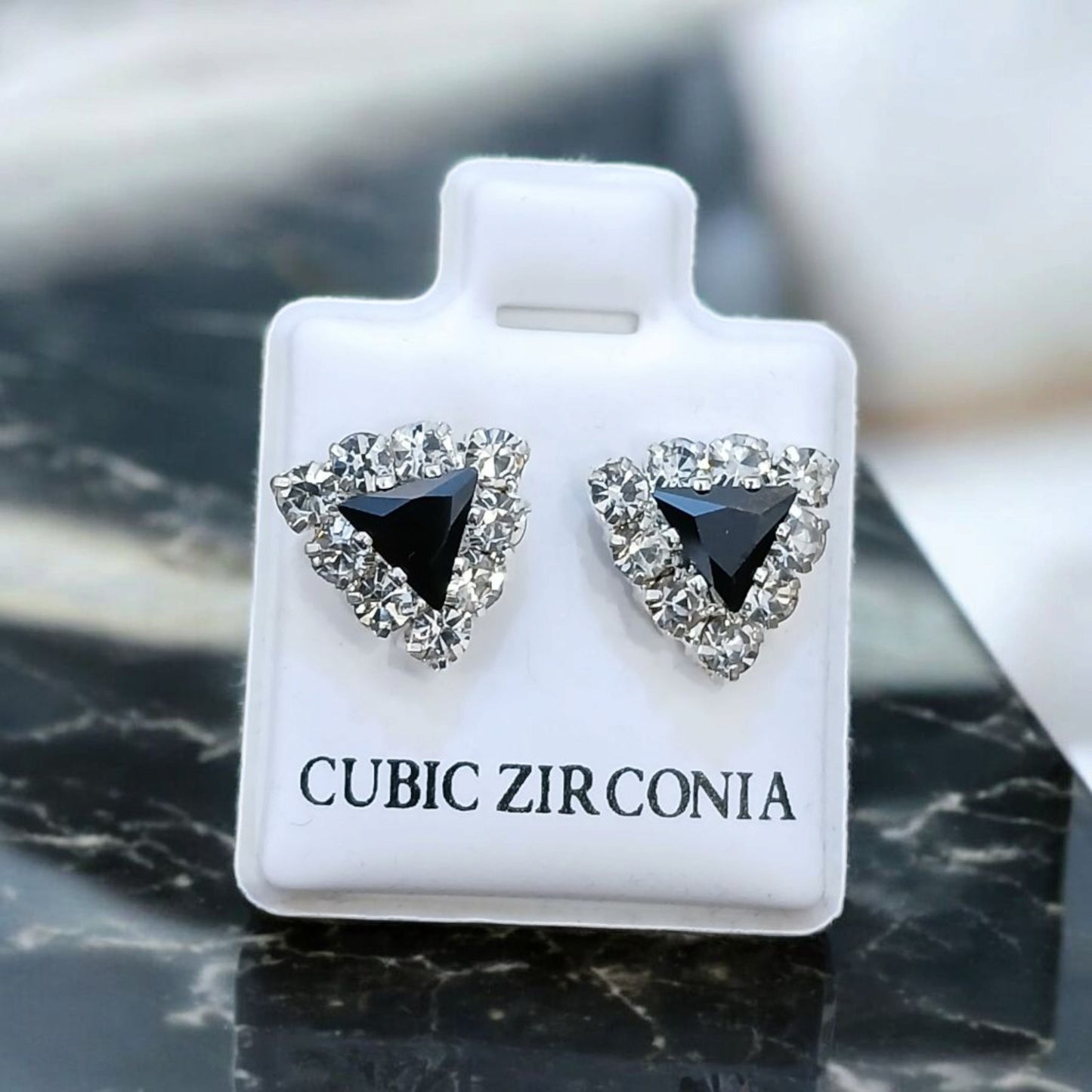 Silver Triangle Cubic Zirconia Tops available in 5 Colors