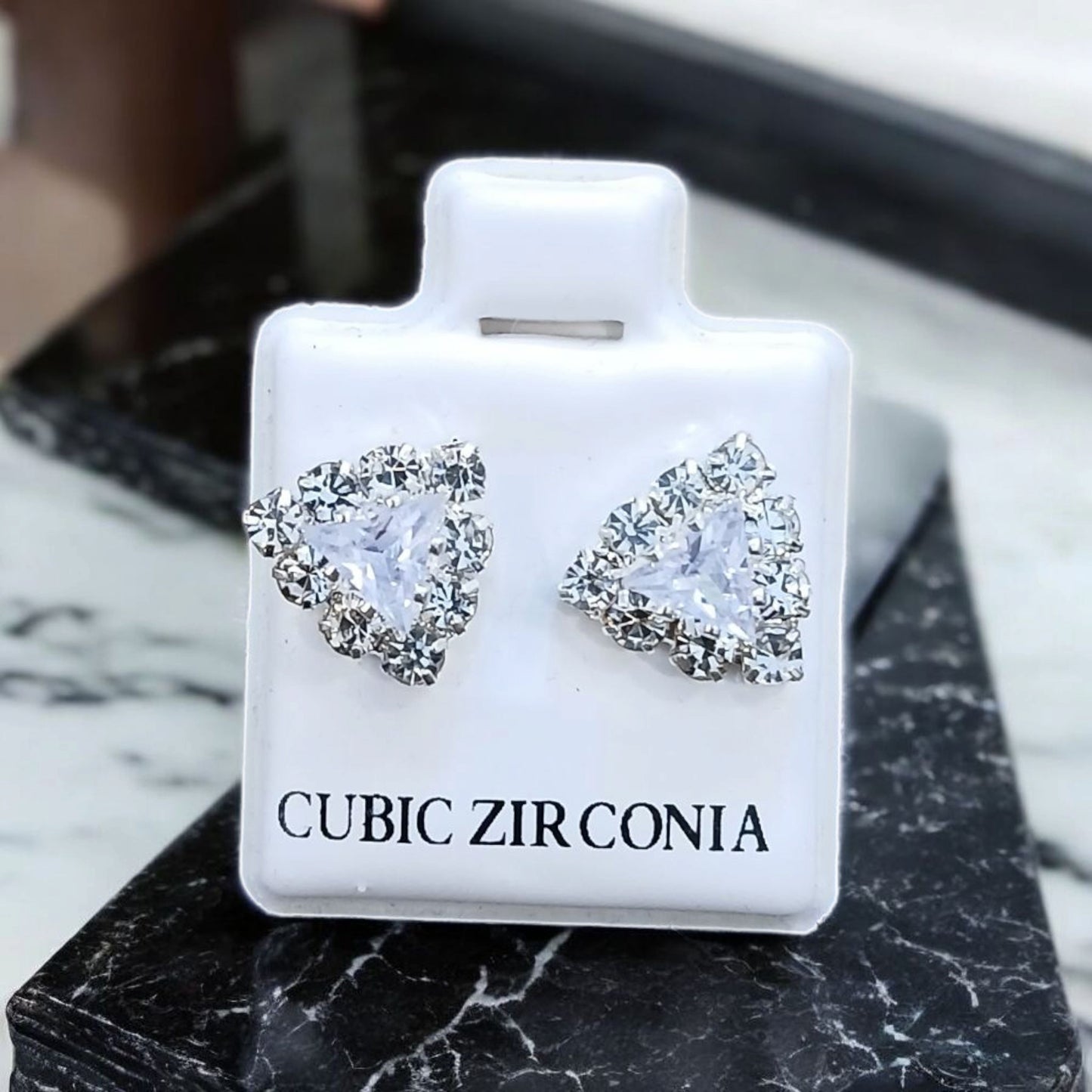 Silver Triangle Cubic Zirconia Tops available in 5 Colors