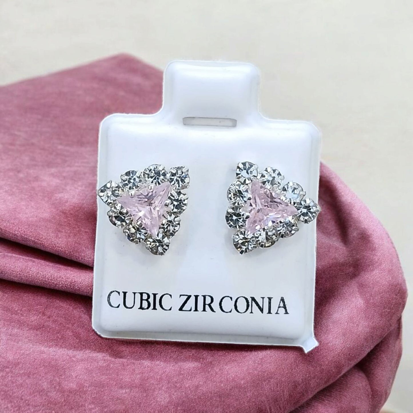 Silver Triangle Cubic Zirconia Tops available in 5 Colors