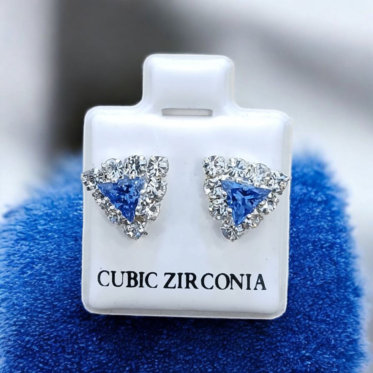 Silver Triangle Cubic Zirconia Tops available in 5 Colors