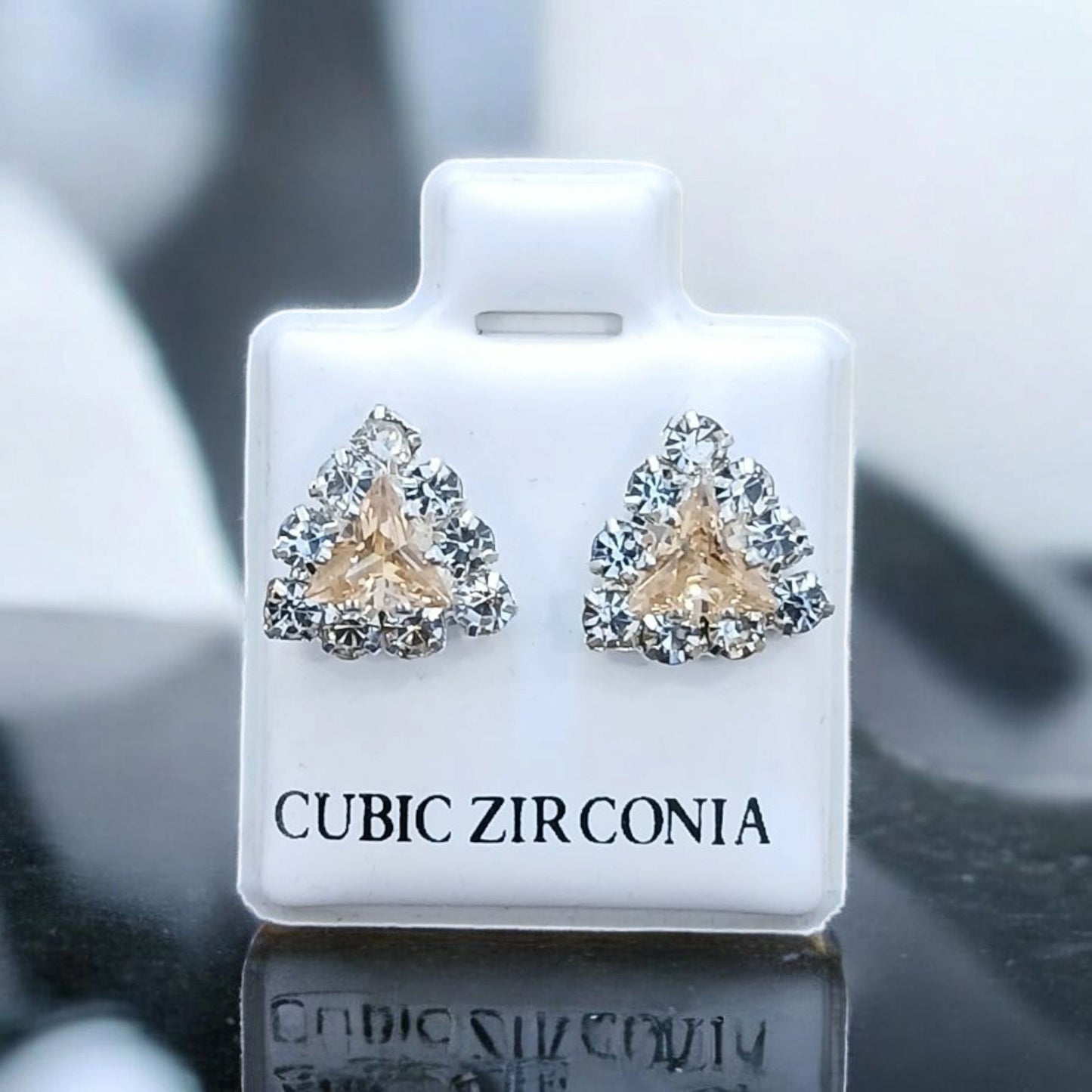 Silver Triangle Cubic Zirconia Tops available in 5 Colors