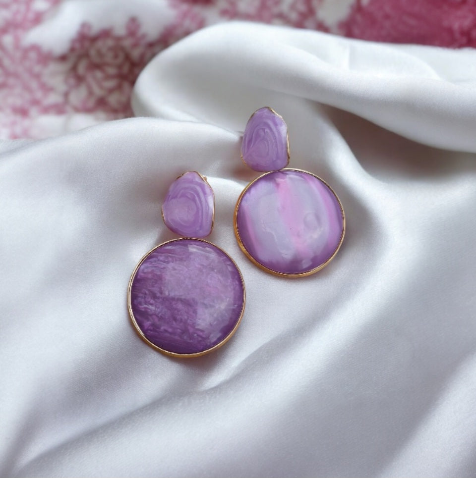 Graceful Epoxy Earrings Available in Bright Colors - Essentique