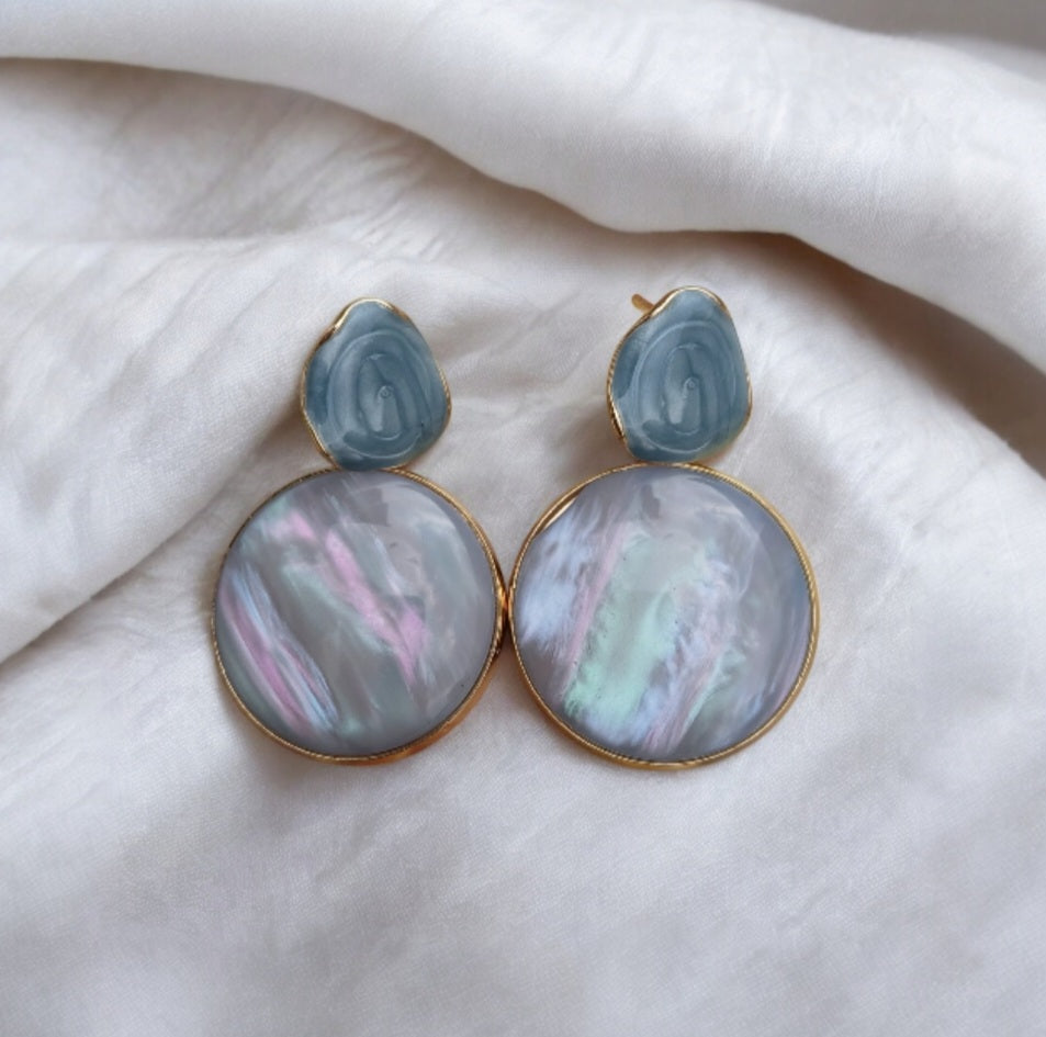 Graceful Epoxy Earrings Available in Bright Colors - Essentique