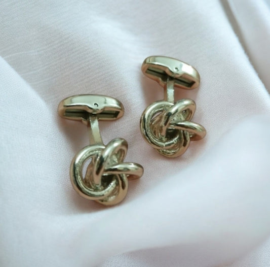 Silver Knot Cufflinks - Essentique